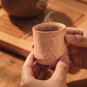 Handmade Wooden <b>Tea</b> <b>Cup</b> With Handle Round Shape Natural Finish Wabi Sabi Design For Afternoon <b>Tea</b> Home Use - Product Image 3