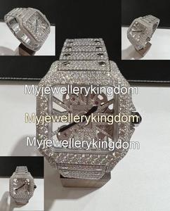 Montre automatique mécanique en moissanite Bussdown, montre de luxe hip-hop, diamants VVS, montre hip-hop pour homme - Product Image 1