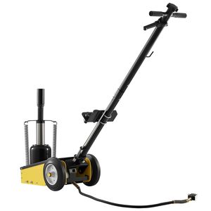 Martinetto idraulico da officina in acciaio da 22 tonnellate (48501 libbre) con pistone singolo, sollevamento rapido, colonne di estensione e pompa ad aria per auto - Product Image 1