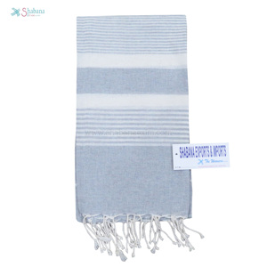 <b>Oversized</b> Quick Dry Turkish Hammam Fouta <b>Beach</b> <b>Towel</b> With Elegant Diamond Weave And Tasseled Edges - Product Image 2