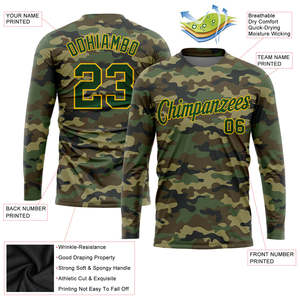 Camiseta de Camuflaje Personalizada de Manga Larga, Transpirable, Ropa Deportiva, Moda Urbana, Camisetas para Hombre al por Mayor - Product Image 2