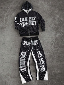 Traje Deportivo Personalizado para Hombre, Corte Ajustado, Ecológico, Algodón Lavado con Ácido, Bolsillos con Impresión Personalizada, Invierno - Product Image 4