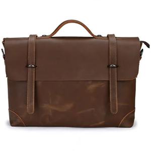 Bolso Mensajero para Portátil de Cuero Genuino, Moderno y Ecológico, de Alta Calidad, Estilo Vintage, Bandolera, Maletín para Viajes de Negocios - Product Image 4