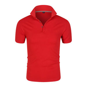 Vente en gros de polos pour hommes, décontractés, sportifs et professionnels, à manches courtes pour l'été, avec motif uni dans toutes les couleurs, en tissu tricoté - Product Image 6