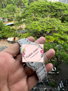 นาฬิกาหรูหราสไตล์ฮิปฮอปแบบกำหนดเอง ขนาด 41 มม. ตัวเรือนสแตนเลสสตีล ประดับเพชรโมอิสซาไนต์ VVS พร้อมกลไกจักรกล กระจกแซฟไฟร์ - Product Image 3