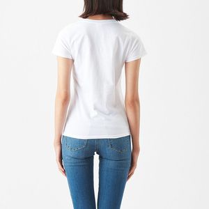 Camisetas Clásicas Oversize con Cuello en V para Mujer al por Mayor, Transpirables, Estilo Urbano, Holgadas e Informales para Damas - Product Image 4