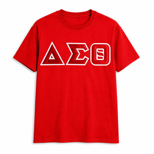 เสื้อยืด Delta Sigma Theta แบบสั่งทำพิเศษ ผ้าฝ้าย 100% ทรงลำลอง ใส่สบาย ระบายอากาศได้ดี เหมาะสำหรับฤดูร้อน พร้อมตัวอักษรปักแบบ Tackle Twill - Product Image 1