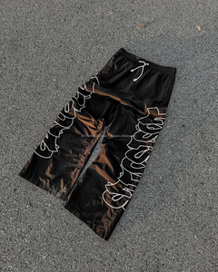 Pantalon de survêtement décontracté pour hommes 100% pantalon de survêtement en nylon broderie personnalisée sérigraphie logo coupe-vent léger coupe ample - Product Image 1