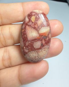 Lot en gros de 25 carats de pierres précieuses naturelles Mookite rose ovale 68x22x6mm, modèle F536, effet de changement de couleur, pour la fabrication de bijoux, Rajasthan - Product Image 4