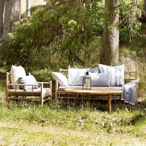 Bamboo Garden Furniture Set <b>Outdoor</b> Patio Sofa with Cushions Coffee <b>Table</b> Natural Furniture Wholesale Supplier Kingcraftviet - Product Image 4