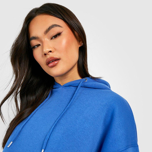 Survêtement d'hiver personnalisable OEM pour femme, grande taille, respirant, avec capuche, logo imprimé, pantalon de survêtement 100 % coton uni - Product Image 6