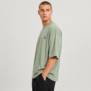เสื้อยืดโอเวอร์ไซส์สำหรับผู้ชาย ทรงหลวม เนื้อผ้านุ่ม แขนสั้น คอกลม ดีไซน์เรียบง่าย สวมใส่สบาย เหมาะสำหรับออกนอกบ้านในฤดูร้อน รับผลิตแบบ OEM - Product Image 4