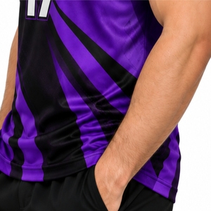 Maillot de sport personnalisé pour homme avec nom et numéro de joueur, vêtement d'équipe respirant pour activités sportives - Product Image 6