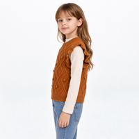 Pull sans manches tricoté pour bébés filles, gilet pull tricoté pour enfants, offre spéciale