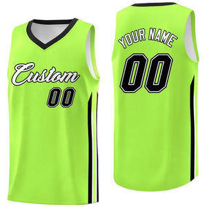Maillot de basket personnalisé noir et rouge, col en V, sans manches, anti-transpiration, unisexe, pour équipe adulte, impression par sublimation - Product Image 4