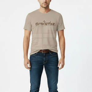 T-shirt graphique western pour homme, coupe slim, en coton, pour tenues décontractées et usage quotidien. T-shirts western pour homme. - Product Image 3