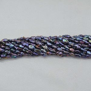 Perlas de Agua Dulce Naturales de 4mm 5mm 6mm en Color Morado, Rosa, Verde y Azul, Perlas Cultivadas de Forma Elegante, Venta al por Mayor de Joyería - Product Image 4