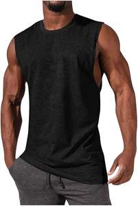 Camisetas sin mangas para hombre, transpirables, de color sólido, estilo Summit Ultimate Flex, color personalizado, diseño sólido, fabricante mayorista de Bangladesh - Product Image 2