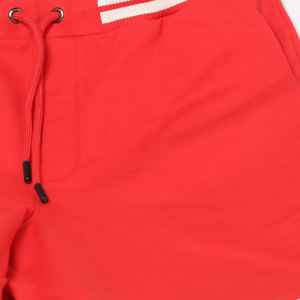 Shorts Bermuda Homme Rouge avec Rayures Blanches, Taille à Cordon, Tissu Tricoté Décontracté et Respirant, Taille Mi-Haute - Product Image 5