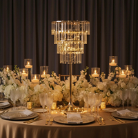 Ornement de centre de table en cristal de qualité supérieure pour réception de mariage et banquet