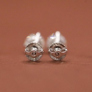 Round Moissanite Diamond <b>Stud</b> Classic Solitaire Style <b>Earrings</b> in 925 <b>Sterling</b> <b>Silver</b> for Women - Product Image 5
