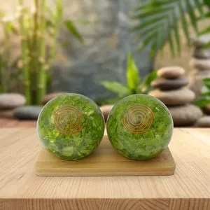 ลูกบอลคริสตัลเพอริดอตออร์โกไนต์ธรรมชาติ พลังบำบัด จำหน่ายราคาส่ง - Product Image 3