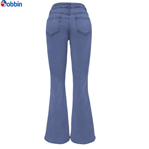 Nuevo Pantalón Vaquero Casual de Tallas Grandes para Mujer, Cintura Alta, Pierna Recta, Bolsillos con Solapa, Cintura Sin Presión, Tallas Personalizadas Disponibles - Product Image 5