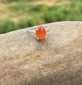 Anillo de Piedras Preciosas Cornoline Hecho a Mano por S. Y. Gems para Hombre, Plata de Ley 925, Forma Ovalada, Anillo de Graduación, Estilo Original - Product Image 3