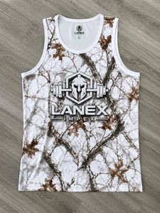Custom Men's Snow Camo Gym Tank Top Sublimation Fitness Stringer Vest Bodybuilding Sleeveless Workout Training Sports Apparel - Product Image 6