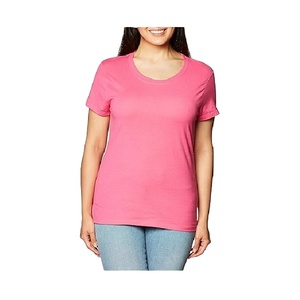 T-shirt à manches courtes en jersey simple 100% coton pour femmes, design personnalisé, décontracté, surdimensionné, uni, écologique, respirant, rapide - Product Image 1