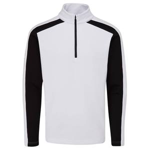 OEM Factory Custom Men's Sporty Style 1/4 Zip Pullover Sweatshirts Stand Collar Stretch Mid-<b>Layer</b> Golf Sweatshirts Regular <b>Tops</b> - Product Image 5