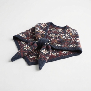 Châle-écharpe en tricot épais et chaud pour femme, style poncho, surdimensionné, à franges et pompons, en tricot torsadé lourd, Fournisseur - Product Image 3
