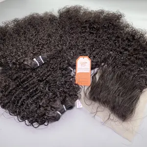 High Quality Burmese Curl Virgin Hair Double Weft Hair 100% Human Raw Viet Nam Whosale Price Factory