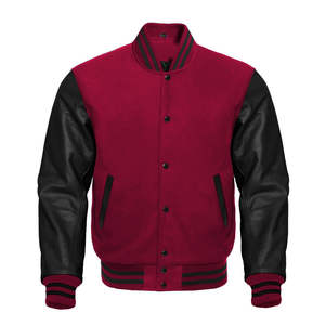 Vestes universitaires noires en satin, vestes de baseball en satin de soie, vestes Letterman en polyester satiné - Product Image 1