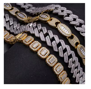 Collier chaîne tennis en moissanite étincelante, bijoux hip-hop glacés, cadeau - Product Image 3