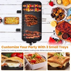 เตาย่างไฟฟ้าในร่ม 1500W แบบ 2-in-1 พร้อมแผ่นย่างถอดได้ ควบคุมอุณหภูมิได้ 5 ระดับ ถาดเล็ก 3 ใบ และตะแกรงสำหรับล้างในเครื่องล้างจานได้ - Product Image 5