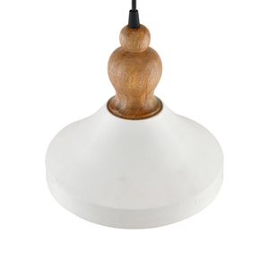 Lampe suspendue en bois scandinave moderne, best-seller, forme de cône blanc, montage au plafond, décoration intérieure, lampe suspendue pour la maison - Product Image 3