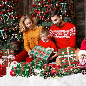 ริบบิ้นโกรเกรนพิมพ์ลายเทศกาลคริสต์มาส ขนาด 3/8 นิ้ว ยาว 15 หลา สำหรับห่อของขวัญในช่วงเทศกาลวันหยุด - Product Image 5