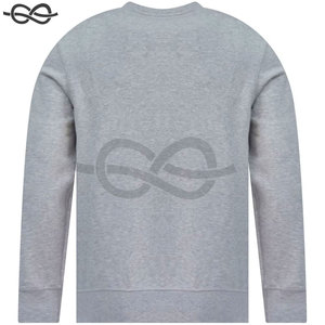 Sudadera Gris con Logotipo Personalizado, 100% Algodón, Cuello Redondo, Ribetes y Dobladillo Acanalados, Sudadera Tipo Pullover, Tejido de Punto - Product Image 3