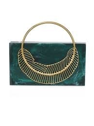 Bolso de mano de resina de la India para bodas y fiestas, cartera de regalo con cierre de cremallera y decoración de botones, bolsa impermeable para ropa. - Product Image 4