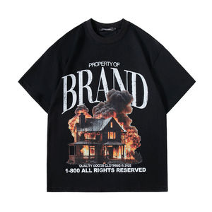 Camisetas de Manga Corta para Hombre, 100% Algodón, Estampado Digital, Estilo Hip Hop, 260 g/m², Verano 2026, Venta al Por Mayor, OEM - Product Image 2