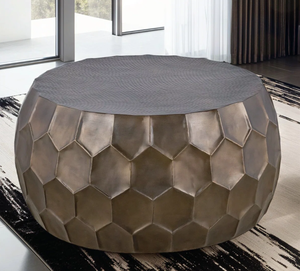 Mesa de centro de Metal de decoración de lujo para el hogar con diseño de panal en relieve, mesa de centro personalizada, exportador para sala de estar del hogar - Product Image 2