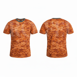 เสื้อยืดพิมพ์ลายพรางแบบนามธรรมคุณภาพสูงสั่งทำพิเศษ แขนสั้น คอกลม ระบายอากาศได้ดี แห้งเร็ว เหมาะสำหรับเล่นกีฬาและกิจกรรมกลางแจ้ง - Product Image 5