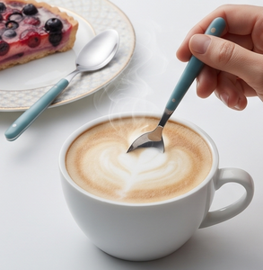 Ensemble de couverts minimalistes avec poignées turquoise, en acier inoxydable, compatibles lave-vaisselle, pour les occasions de repas et de mariage - Product Image 4