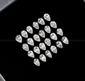 Diamante cultivado en laboratorio de corte pera de 4.0X 2.5 MM, color D, perforado con láser, corte antiguo, para la fabricación de joyas, Om gems - Product Image 6