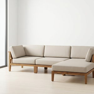 Reclaimed Teak <b>Wood</b> Sectional <b>Sofa</b> Modular Lounge Seating Solid Timber <b>Frame</b> for Hotel Resort Villa Commercial Furniture Supply - Product Image 2