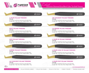 Especialmente diseñado para recoger fácilmente las pestañas delgadas y gruesas, pinzas para pestañas de volumen hechas a mano con punta puntiaguda - Product Image 6