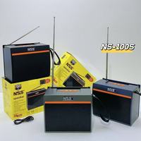 Haut-parleur solaire sans fil NS-100S avec antenne, basses puissantes, radio FM extérieure, rechargeable USB TF, vente en gros OEM pour le marché africain