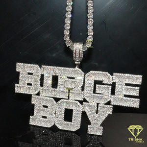 Luxury " Nick " <b>Name</b> Necklace Moissanite Diamond Pendant Hip Hop Tennis <b>Chain</b> Custom Jewelry Gift - Product Image 6
