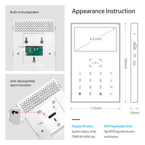 Sistema de Alarma de Seguridad para el Hogar con WiFi Inteligente Tuya, Kit Antirrobo GSM con Comunicación de Audio Bidireccional PST-PG109-4G, Precio de Fábrica - Product Image 6